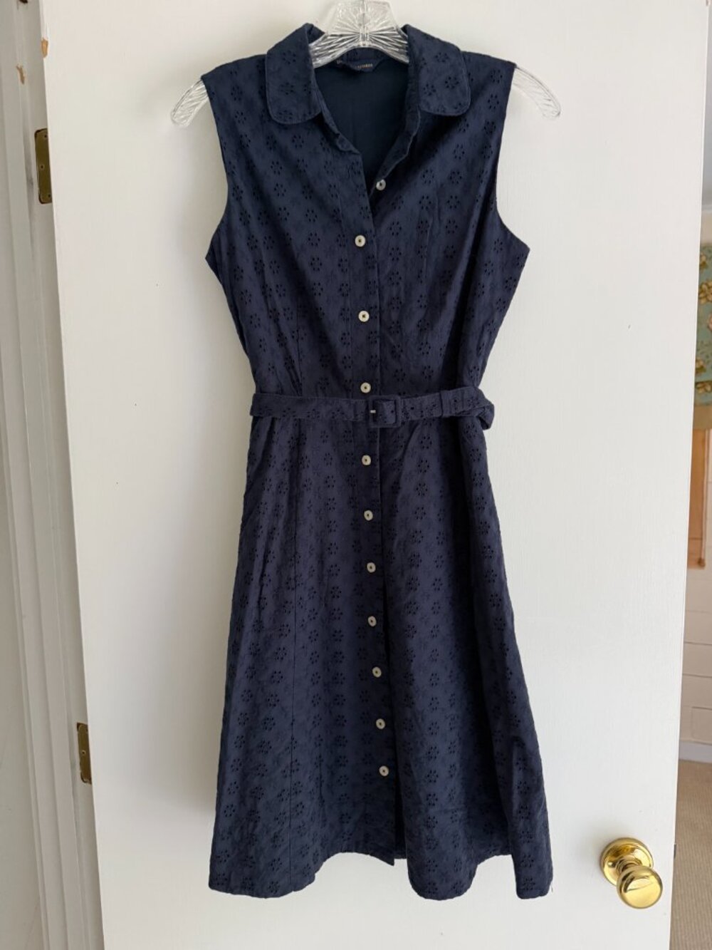 Brooks Brothers: Navy Cotton Shirt Dress: Size 2